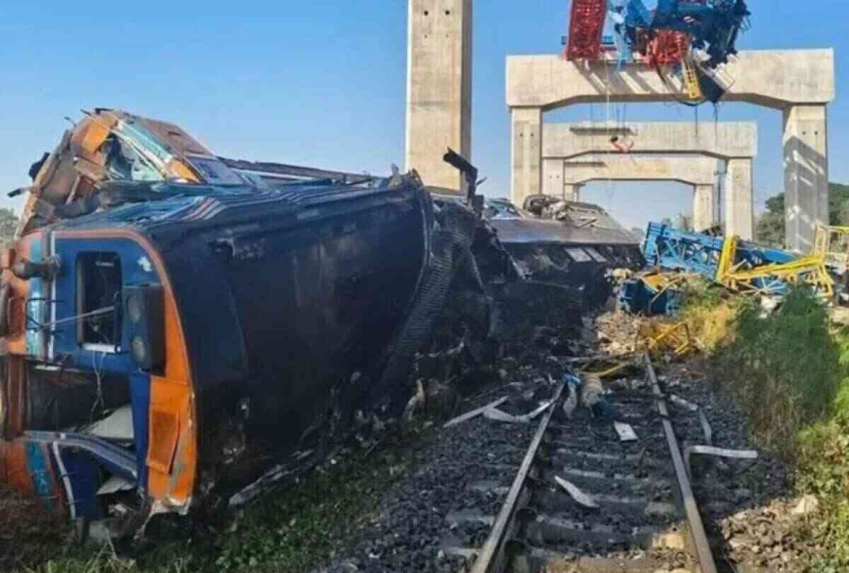 Tragedia ferroviaria sacude Tailandia: grúa colapsa y deja decenas de muertos