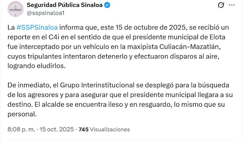 Ataque armado contra Richard Millán en X