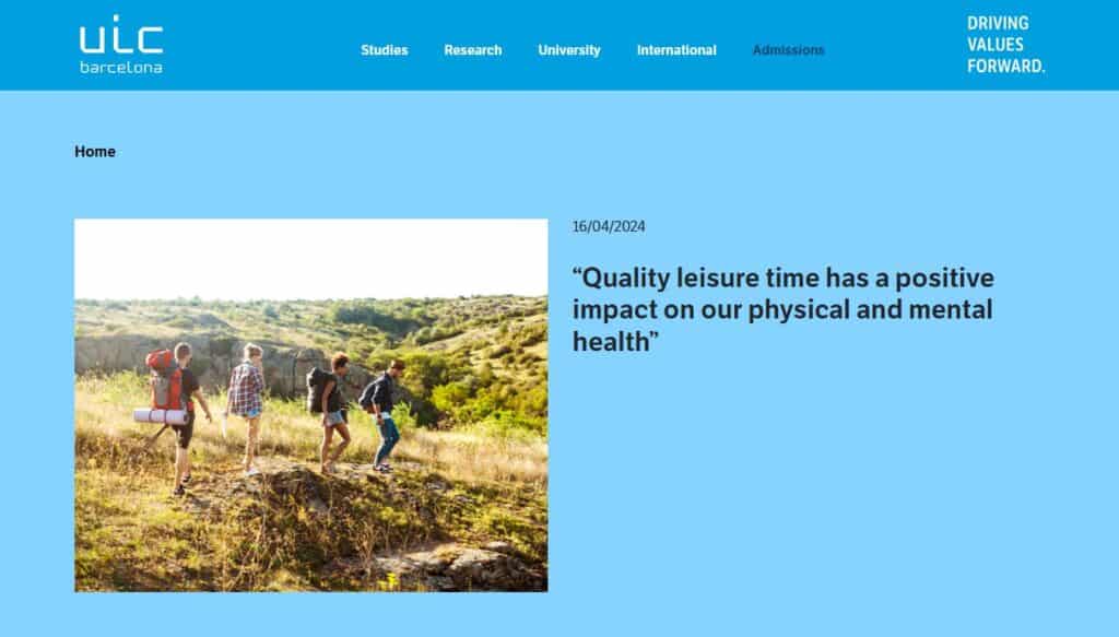 El tiempo libre de calidad tiene un impacto positivo en nuestra salud física y mental